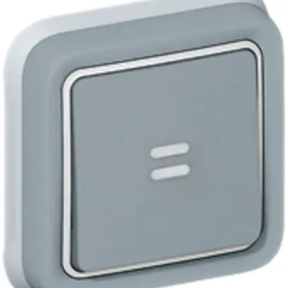 Interrupteur à bascule lum.ENC PLEXO 3/1L gris orientation 