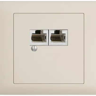 Scatola INS 2×RJ45/s 4P sep. EDIZIOdue R&M swissline crema 