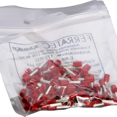 Embout de câble type A isolé 1.5mm²/8mm rouge 