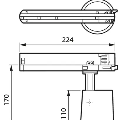 LED-Spotleuchte Philips ST210T für Schiene, 32.5W, 830, 3900lm, 24° weiss 