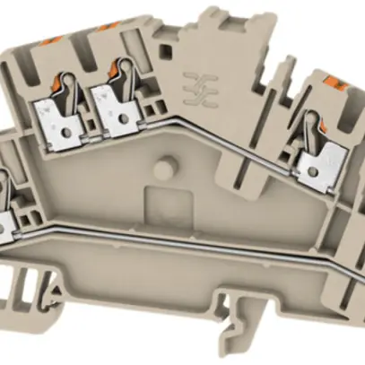Mehrstock-Reihenklemme Weidmüller A2T PUSH IN 2.5mm² 2 Etagen beige 