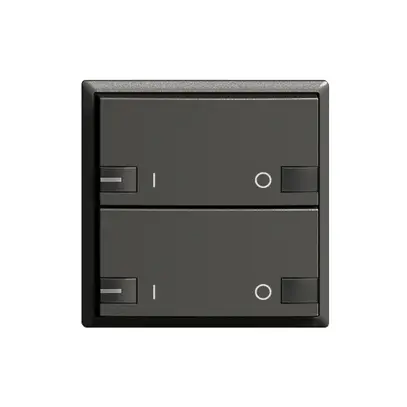 Kit frontal ON-OFF 2c/2t.a.LED ZEP 60×60mm noir 