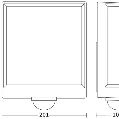 Applique LED Steinel L 40 SC 12.9W 1057lm 3000K IP54 avec senseur anthracite 
