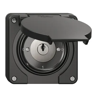 Interrupteur rotatif NUP NEVO, 0/1L, avec serrure&2 clés, KS, 0-1-0-1, noir 