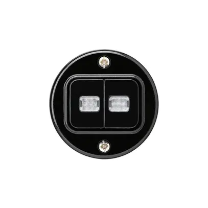 Kit front. basico noir avec 2 lentilles bouton doubleØ43mm 