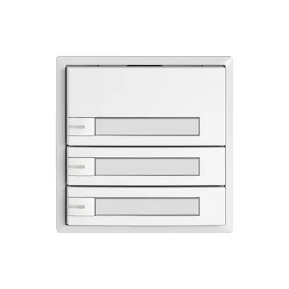 Poussoir KNX RGB EDIZIO.liv SNAPFIX® capteur temp.RGB-LED étiqu.3×com.1T bc 