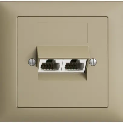 Presa INS 2×RJ45/u 4P sep. EDIZIOdue sand ITplus 