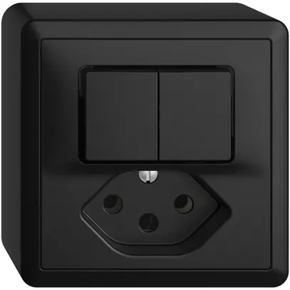 Combinaison AP 2×A-R/1P+T13 EDIZIOdue noir 