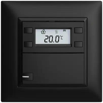 Poussoir RTH ENC KNX 1× EDIZIOdue FMI noir, avec LED RGB 