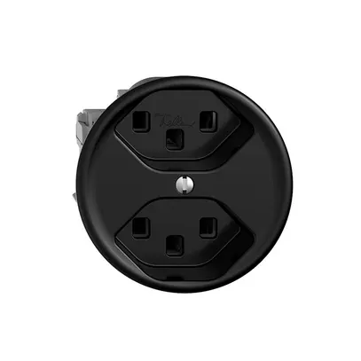 Prise STANDARDdue 2×T23 noir 