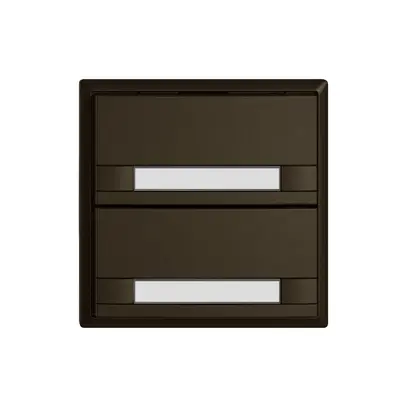 Poussoir KNX RGB EDIZIO.liv SNAPFIX® capteur temp.s.LED étiqu.2× comm.2T br 
