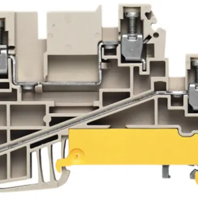 Morsetto a più piani WM WDK /L/L/PE connessione a vite 2.5mm² 3 piani beige 