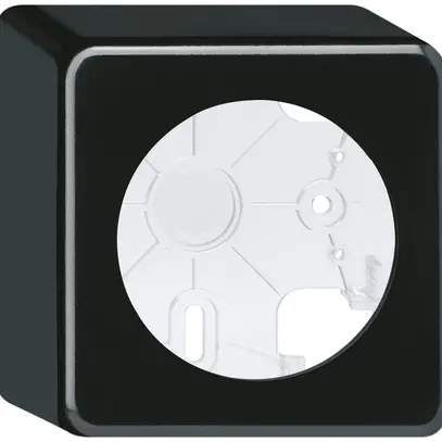 Boîtier AP basico noir h=54mm Ø58mm 