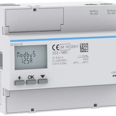 Contatore energia AMD HA ECA311D 3P diretto 125A Modbus RJ45 MID imp.+exp.2T+8T 