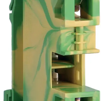 Borne de passage Hager 16mm², PE, enfichable 2 raccordements ouvert sur le côté 