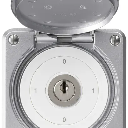 Interruttore a chiave INC robusto IP55 con copertura S0/1P alluminio 