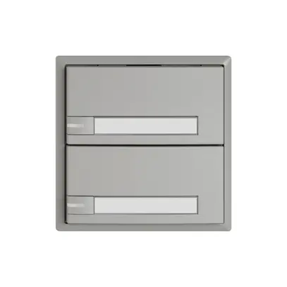 Pulsante KNX RGB EDIZIO.liv SNAPFIX® sensore temp.RGB-LED targ.2× com.1T grc 