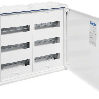 Distributore AP Hager univers 3-file 72UM porta IP44 550×500×160mm 