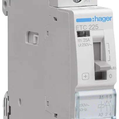 Contacteur AMD Hager 230VAC 2 fermeur 0 ouvreur 25A avec fonction jour/nuit 2UM 