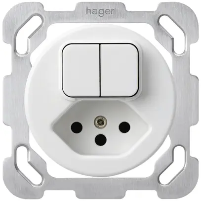 Einsatz zu UP-Kombination 3+A-R/1L+Typ 13 basico weiss 