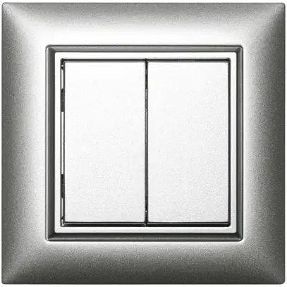 AP-RF-Taster ALADIN EnOcean EDIZIOdue, 2-fach, silber 