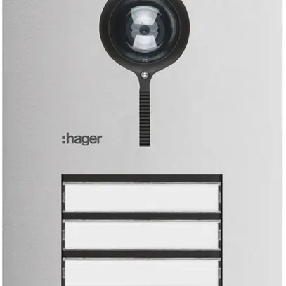 Poste vidéo externe Hager elcom.one 2-fils pour 4appartements acier fin 