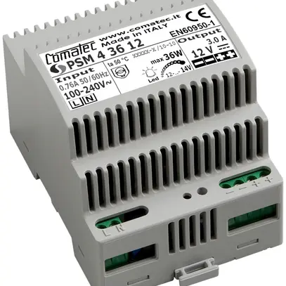 Alimentation AMD Comatec PSM4, IN: 100…240VAC, OUT: 12VDC/36W, stabilisé, 4UM 