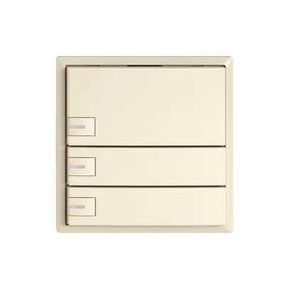 Pulsante KNX RGB EDIZIO.liv SNAPFIX® sensore temp.RGB-LED 3× com.1T cr 