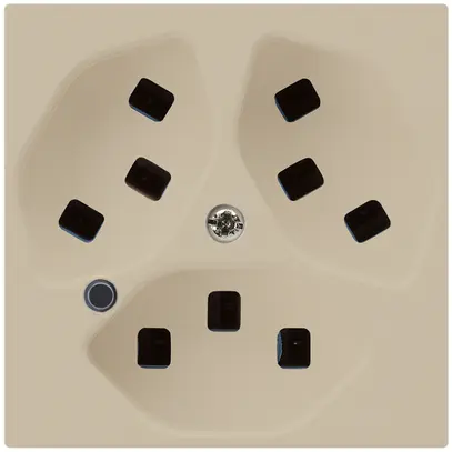 Prise Hager kallysto 3×T23 illuminé A beige 