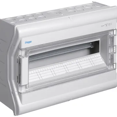 AP-Verteiler Hager vector 1-reihig 18TE IP54/IP65 418×302×151mm 