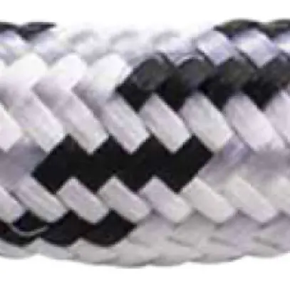 Câble textile Roesch, 3×0.75mm², PNE rond, noir/blanc 