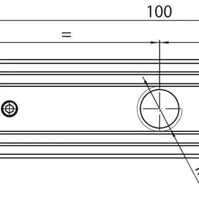 Support pour rail Sylvania OneTrack M13 aluminium 100mm×26.2mm×10.5mm blanc 