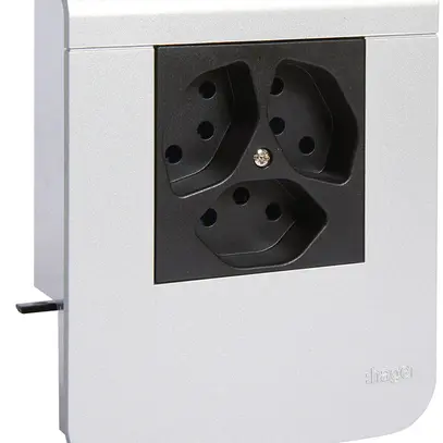 Supporto d'apparecchio Hager per SL20055 decorazione alluminio 3×T13 