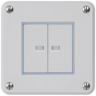 Interruttore INC robusto IP55 schema 3+3 2×illuminato grigio per combinazione 