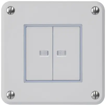 Contact à poussoir ENC robusto IP55 2×1P gris 2×lumineux pour combinaison 