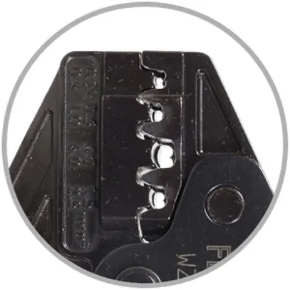 Utensile per crimpatura per connettori piatti non isolati 0.5…2.5mm² 