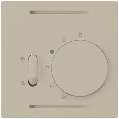 Thermostat Hager kallysto A, avec interrupteur chauffage/refroidissement, beige 