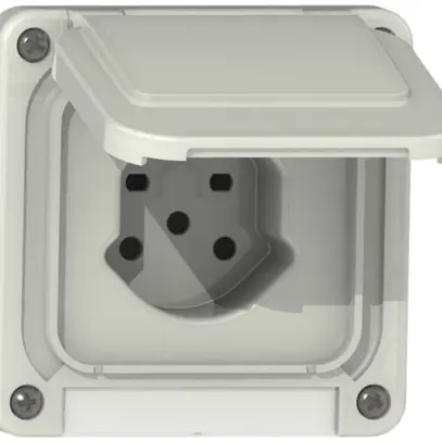 Presa SUPRA NAP/NUP T15 grigio chiaro parte superiore 