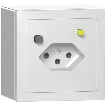 AP-FI-Steckdose SIDUS T13 30mA weiss glänzend 