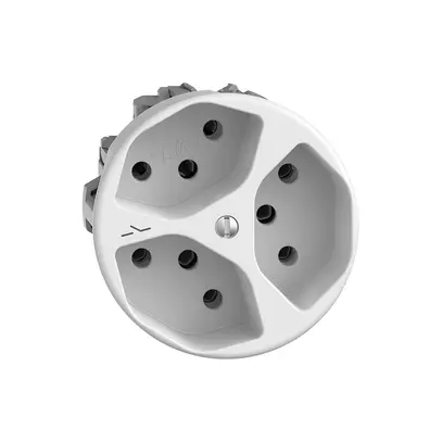 Presa INC STANDARDdue 3×T13 1×S bianco Q 