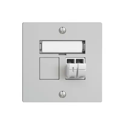 Prise audio Push Type EDIZIOdue F, 1×, kit d'inscription, gris clair 