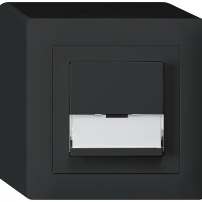 Poussoir de sonnerie AP kallysto A/1L noir avec porte-étiquette 