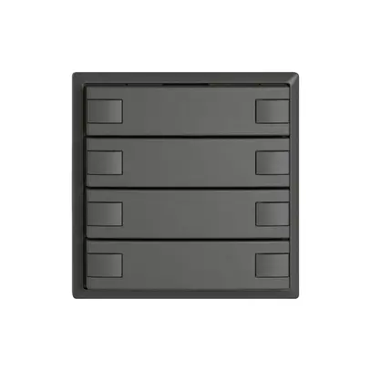 Poussoir KNX RGB EDIZIO.liv SNAPFIX® capteur temp.s.LED 4× comm.2T grf 