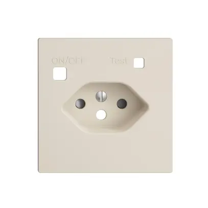 Kit frontale EDIZIOdue per presa FI F, T13, shutter, crema 