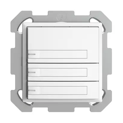 UP-Universaltaster 3×1T Schraubklemme EDIZIOdue weiss, mit Papiereinlage+LED 