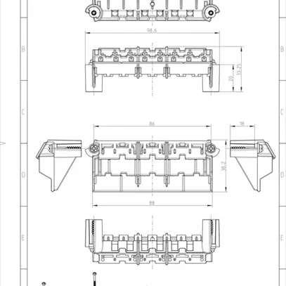 Support pour borne Spelsberg Abox 060 KH 221 4² 