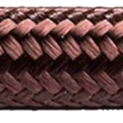 Cavo tessile Roesch H03VV-F 3×0.75mm² LNPE tondo, seta artificiale, marrone 