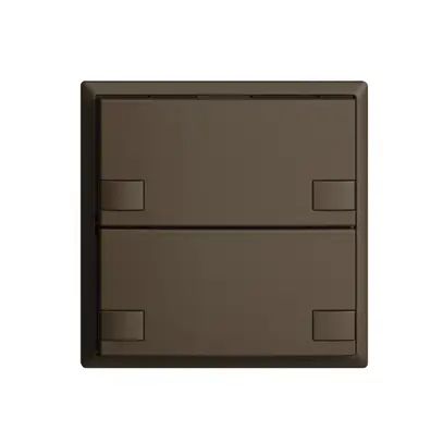 Poussoir ENC KNX 2× EDIZIOdue colore coffee RGB sans LED 