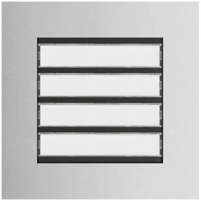 Tasto di chiamata Hager elcom.modesta 2-fili con portanome LED p.4 apparta.ac-pr 