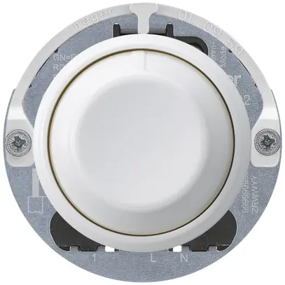 Varialuce rotativo universale Hager basico 20…400W/VA bianco 